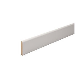 Plinthe arrondie MDF Blanc 14x80 L.2.44m
