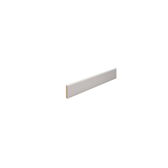 Plinthe arrondie MDF Blanc 14x80 L.2.44m