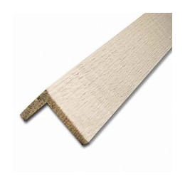 Baguette d'angle Pin brut Blanc 24x24mm L.2.38m