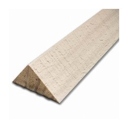 Quart-de-carré Pin brut Blanc 17x17mm L.2.38m