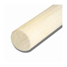 Bâton rond bois exotique Blanc 9x9mm L.2.30m