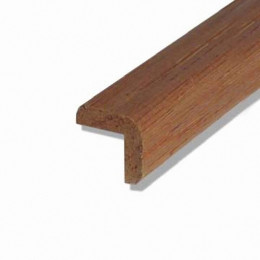 Baguette d'angle bois exotique Rouge 22x22mm L.2.38m
