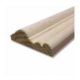 Moulure encadrement bois exotique Blanc 9x38mm L.2.28m