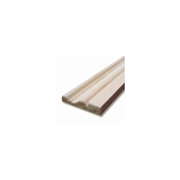 Chambranle bois exotique Blanc 9x38mm L.2.28m