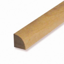 Quart-de-rond bois exotique Blanc 13x13mm L.2.28m