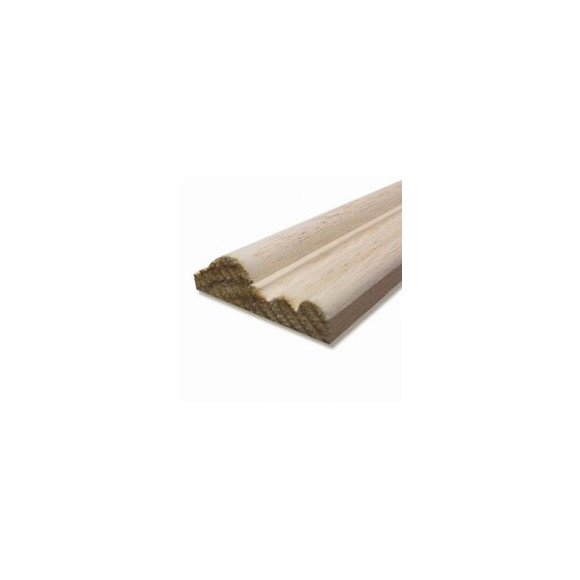 Moulure encadrement bois exotique Blanc 7x28mm L.2.28m