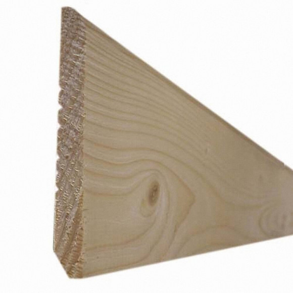 Plinthe bords arrondis Sapin petits nuds 9x70mm L.2.05