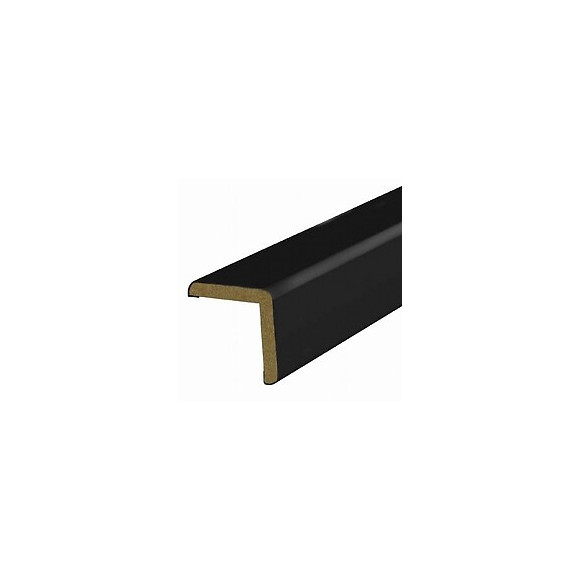 Baguette d'angle MDF revêtu Noir 25x25mm L.2.20m