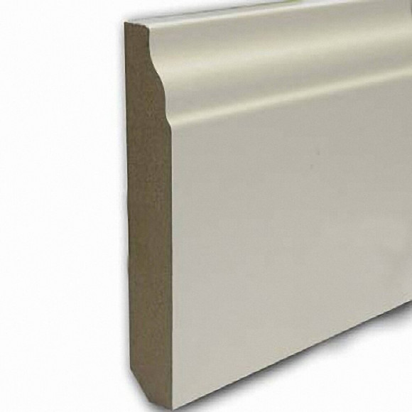 Plinthe moulurée MDF revêtu Blanc 14x120mm L.2.40m