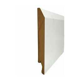 Plinthe chanfreinée MDF revêtu Blanc 14x120mm L.2.40m
