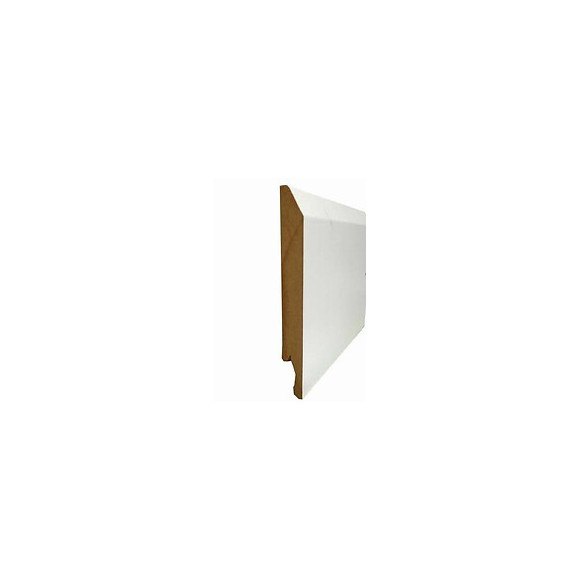 Plinthe chanfreinée MDF revêtu Blanc 14x120mm L.2.40m