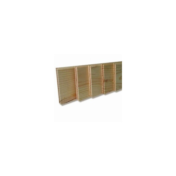 Plinthe Pin rustique 9x68mm L.1.98m - Lot de 5