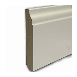 Plinthe moulurée MDF revêtu Blanc 14x120mm L.2.40m