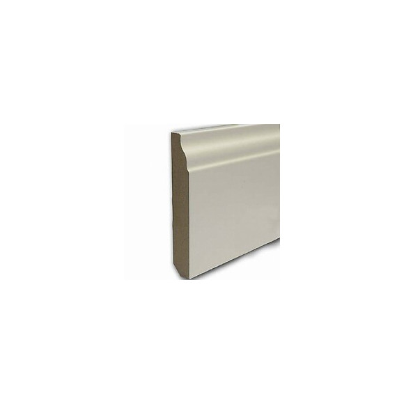 Plinthe moulurée MDF revêtu Blanc 14x120mm L.2.40m