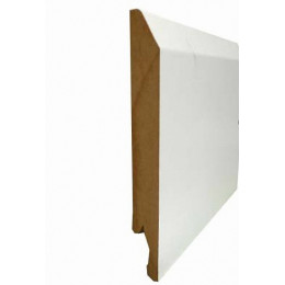 Plinthe chanfreinée MDF revêtu Blanc 14x120mm L.2.40m