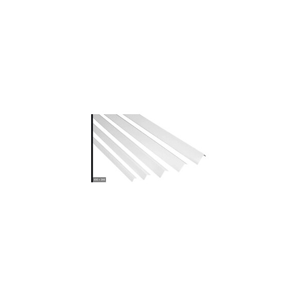 Baguette angle PVC blanc 260x1.5x1.5