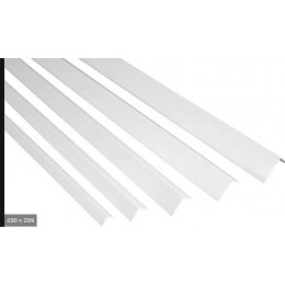 Baguette angle PVC blanc 260x2.0x2.0
