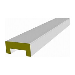 Nez de cloison MDF revêtu Blanc  19x89mm L.2.58m