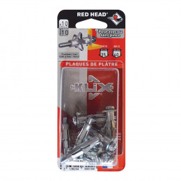 Blister de 4 KLIX Ø5x34mm + vis TR Ø5x40mm RED HEAD