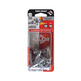Blister de 4 KLIX Ø5x34mm + vis TR Ø5x40mm RED HEAD