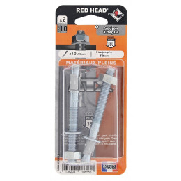 Blister de 2 chevilles ATX 10x95mm