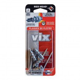 Sachet de 4 chevilles Vix 4,5x50 mm + 4 vis tête fraisée RED HEAD
