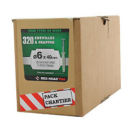 Boîte de 320 chevilles Frapex M 6x40mm