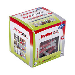 Boîtes de 25 chevilles tous matériaux DUOPOWER 8x65mm + vis
