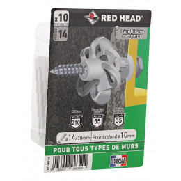 Boîte blister de 10 chevilles Nordtech 14x70mm