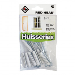 Sachet de 8 chevilles Nordtech 8x40mm + 8 vis longues