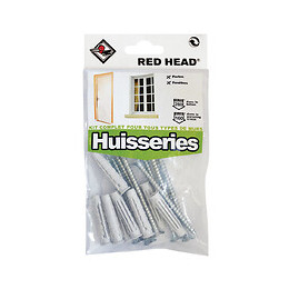 Sachet de 8 chevilles Nordtech 8x40mm + 8 vis longues