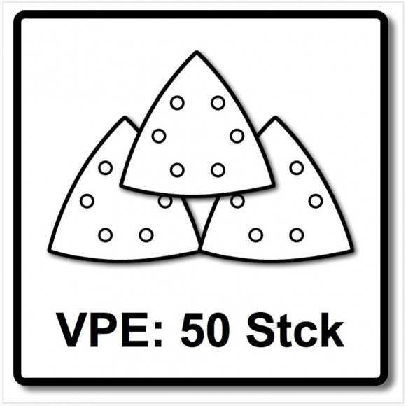 Abrasifs Triangulaires Stickfix 93x93 Mm Grain 60 Boîte De 50 Pièces