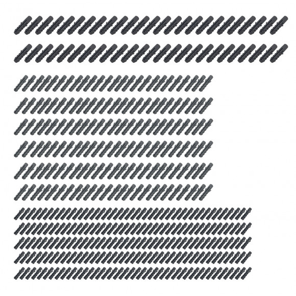 Sachet de 400 chevilles polypropylène diamètre 4/6/8 mm GO/ON