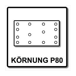 Abrasifs Rectangulaires Stickfix 80x133 Mm Grain 80 Boîte De 50 Pièces