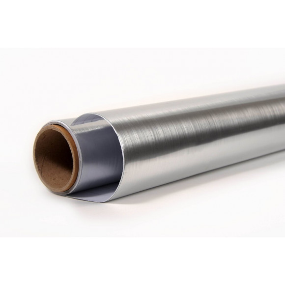 Revêtement adhésif 215x90cm aluminium brossé