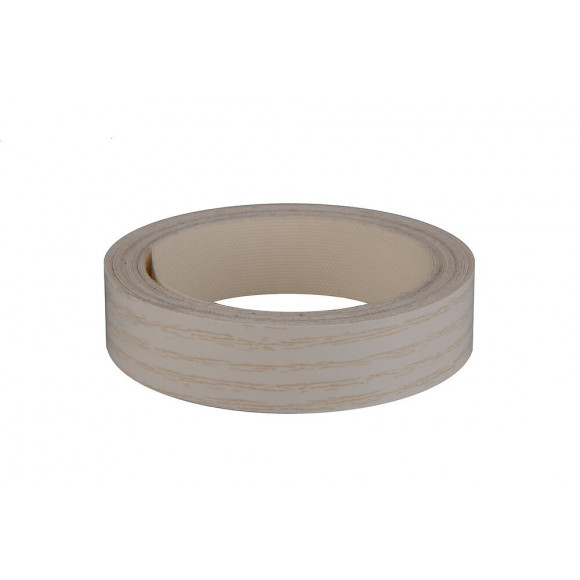 Chant mélaminé thermocollant 23mmx5ml frêne blanc