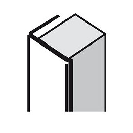 Cornière de finition blanc 25mmx2.75ml