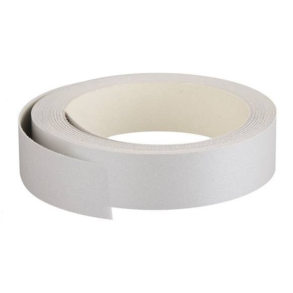Chant mélaminé thermocollant 23mmx5ml gris alu
