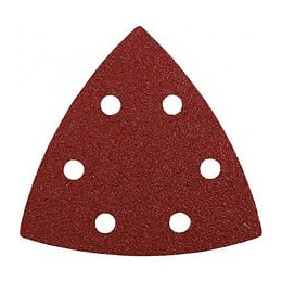 5 Patins Abrasifs Triangulaires Bois & Métal 93 Mm Gr 240 Quick-stick Kwb