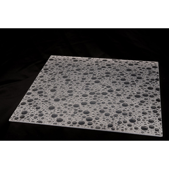 Plaque polycristal bulle cristal intérieur 1x1m