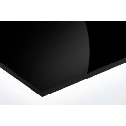 Plaque PMMA noir 2mm 0.5x0.5m