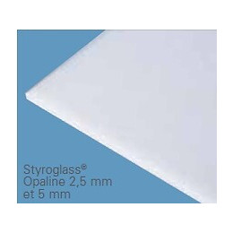 Verre synthétique intérieur 2.5mm 200x100cm opaline