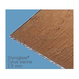 Verre synthétique 2.5mm 200x100cm cyrus sienne
