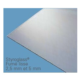 Verre synthétique intérieur 2.5mm 200x100cm fumé lisse