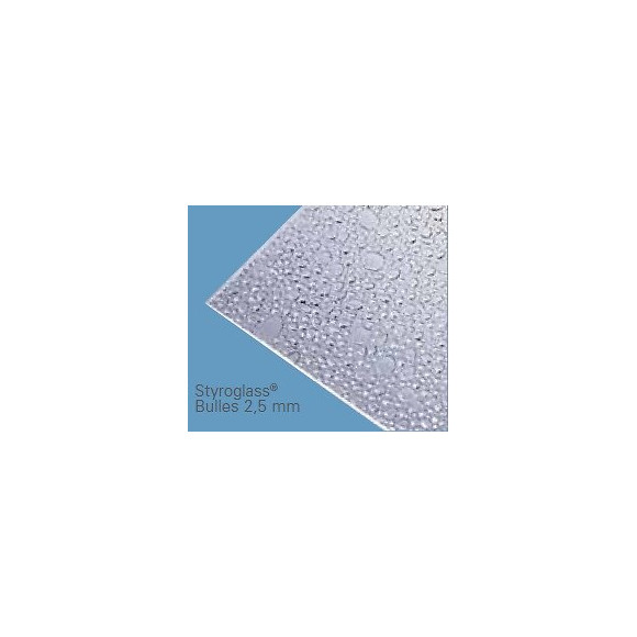 Verre synthétique intérieur 2.5mm 200x100cm bulles