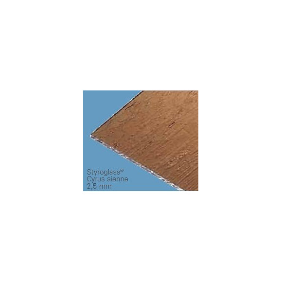 Verre synthétique 2.5mm 200x100cm cyrus sienne
