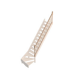 Rampe tournée type T escalier quart tournant bas Savoie