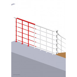 Balustrade d'étage suite Oslo metalik