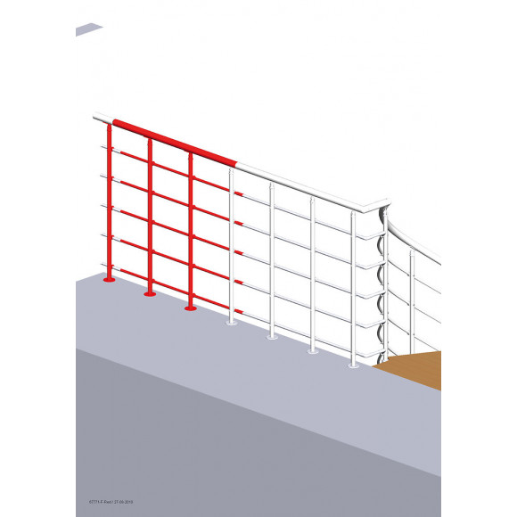 Balustrade d'étage suite Oslo metalik