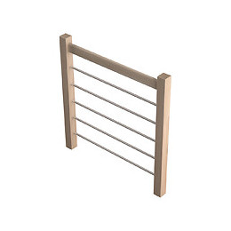 Garde-corps bois-aluminium type G 100cm Provence